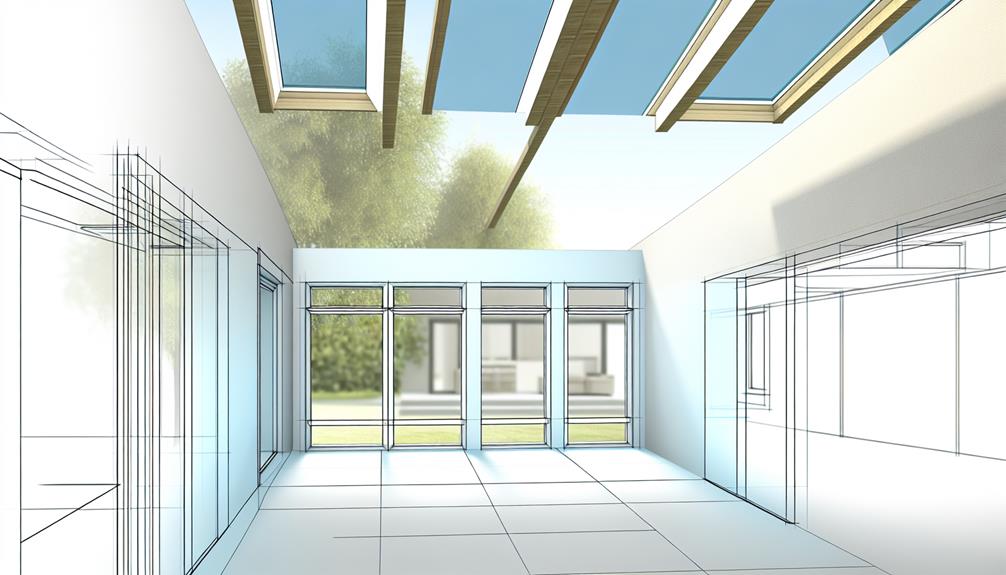 maximizing natural light with windows and skylights